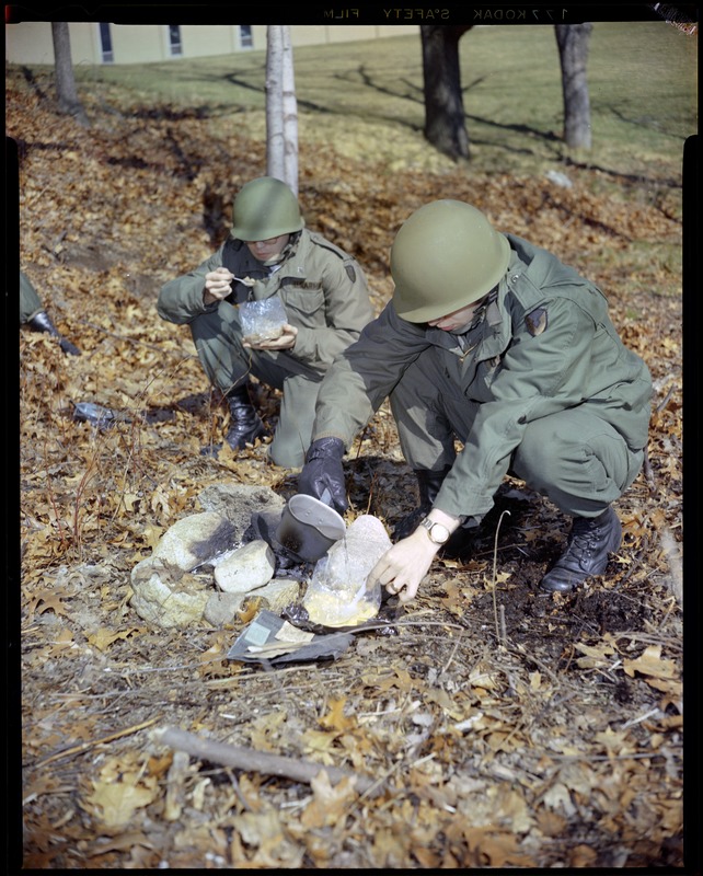 FEL, food, dehydrated, long range patrol meal, as eaten by GI's, outdoors