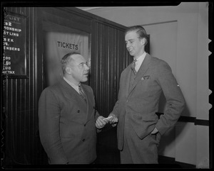 John Roosevelt shown with Gus Sonnenberg