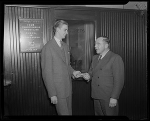 John Roosevelt shown with Gus Sonnenberg