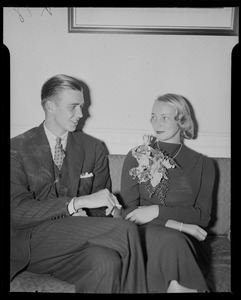 John Roosevelt and fiancé Anne Clark