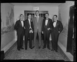 William Greene, John Roosevelt, Al Kelleher, Edgar Van Winkle at the Young Democrats Dance at the Parker House