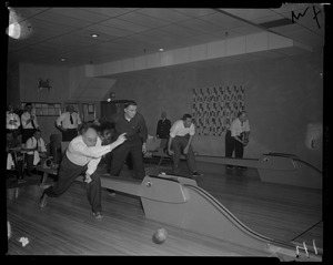 Van Rie Jury bowling at Walpole