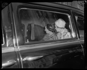 Mrs. Mamie Eisenhower shops in Boston