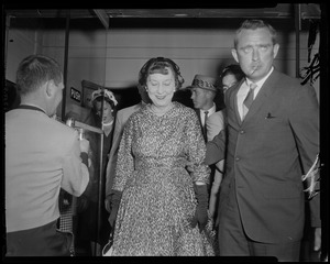 Mrs. Mamie Eisenhower shops in Boston