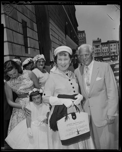 Mrs. Mamie Eisenhower shops in Boston