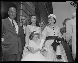 Mrs. Mamie Eisenhower shops in Boston