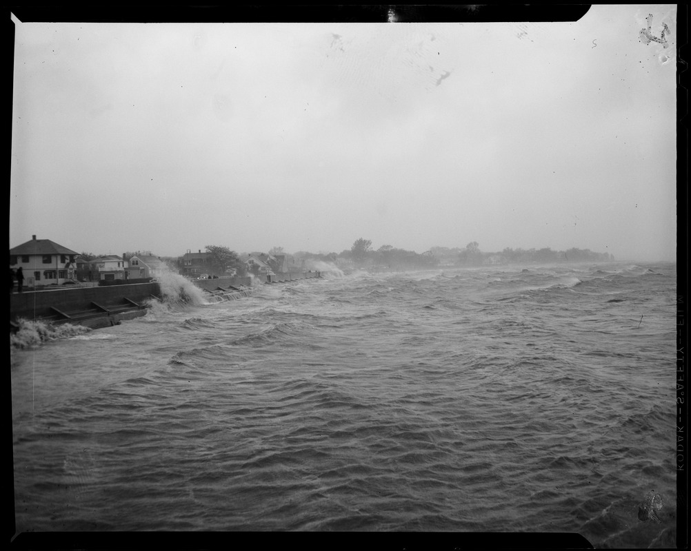 Storm surge along coastline
