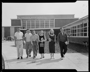 Group of students in front of Saugus High School