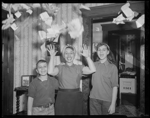 Tony DeSpirito's mother, brother Barry, and sister Barbara celebrating