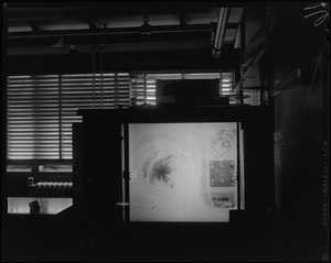 Instrument display measuring Hurricane Edna progress