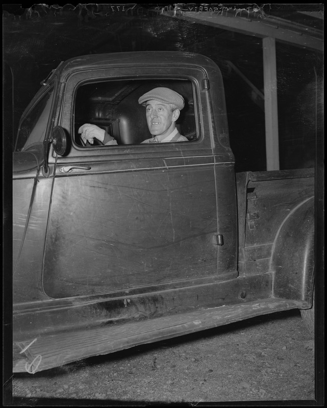 Leverett Saltonstall in a truck Digital Commonwealth