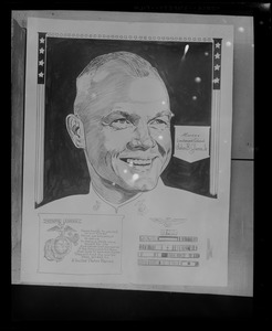 Close up of portrait of Lieutenant Colonel John H. Glenn Jr.