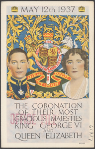 May 12, 1937. The coronation of their most gracious majesties King George VI and Queen Elizabeth