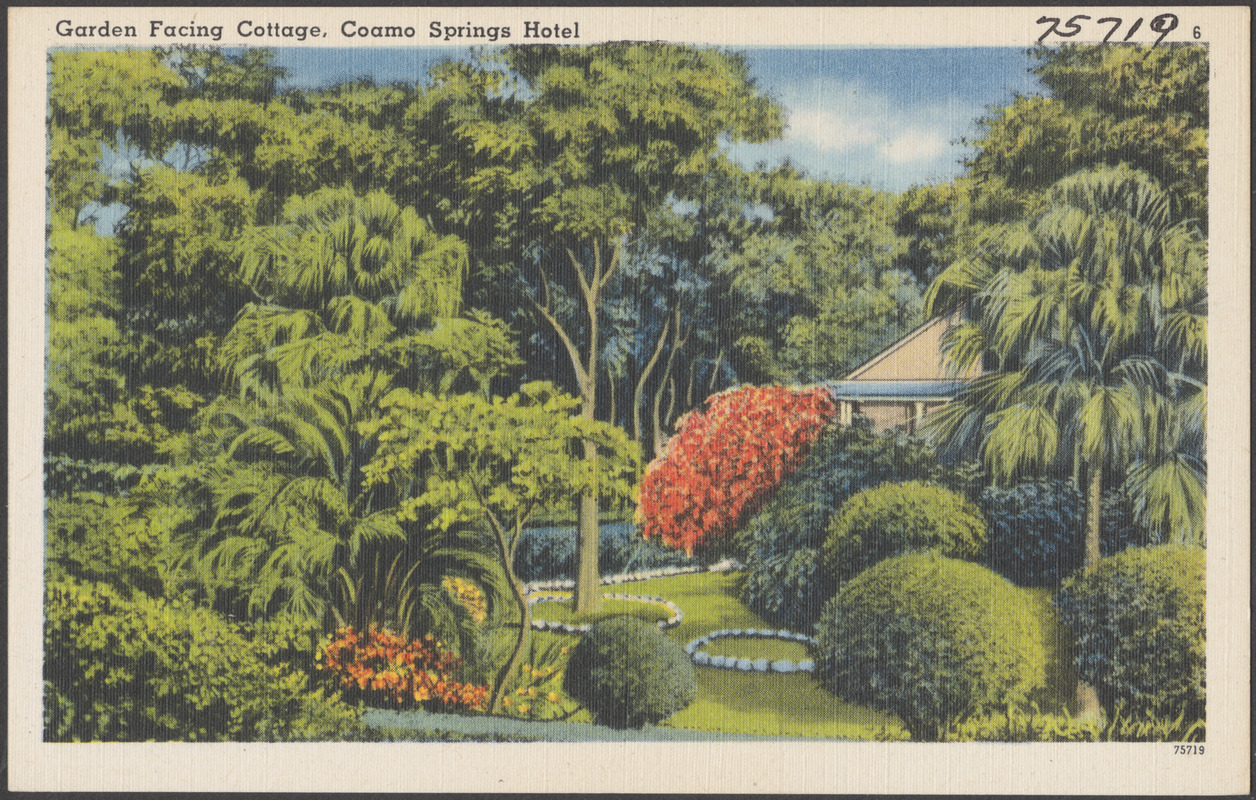 Garden facing cottage, Coamo Springs Hotel