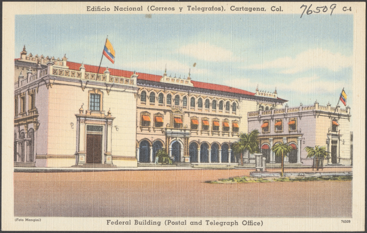 Edificio Nacional (Correos y telegrafos), Cartagena, Col.