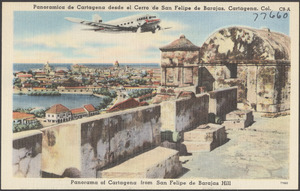 Panoramica de Cartagena desde el Cerro de San Felipe de Barajas, Cartagena, Col.
