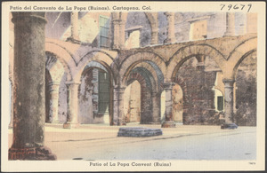 Patio del Convento de la Popa (ruinas), Cartagena, Col.