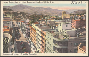 Barrio commercial. Avenida Camacho. La Paz, Bolivia S. A.