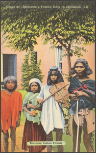 Grupo de Taurumares, familia India en Chihuahua