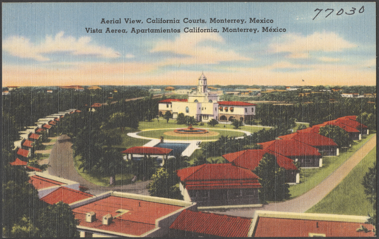 Aerial view, California Courts, Monterrey, Mexico