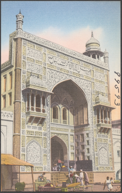 Gateway of Wazir Khan Mosque, Lahone [Lahore], Pak.