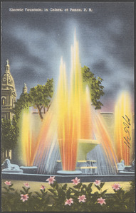 Electric fountain, in colors, at Ponce, P. R.