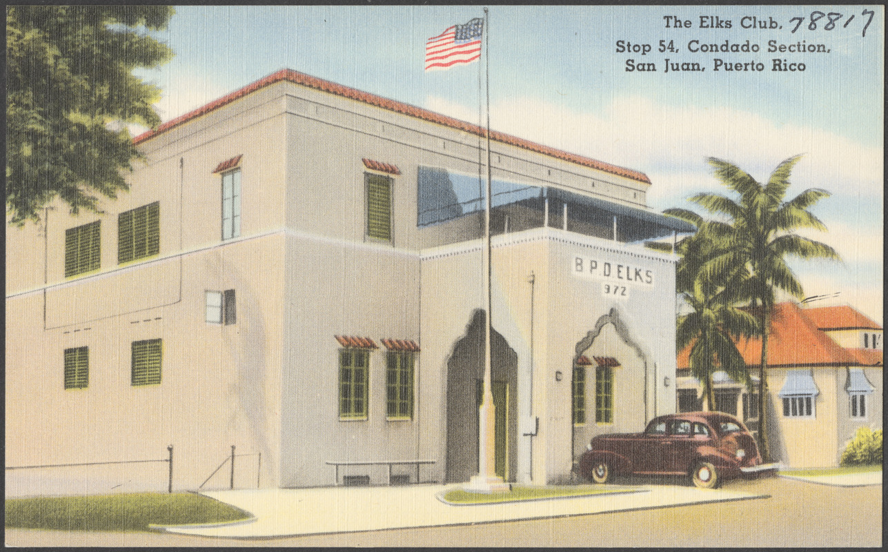 The Elks Club. Stop 54, Condado Section, San Juan, Puerto Rico