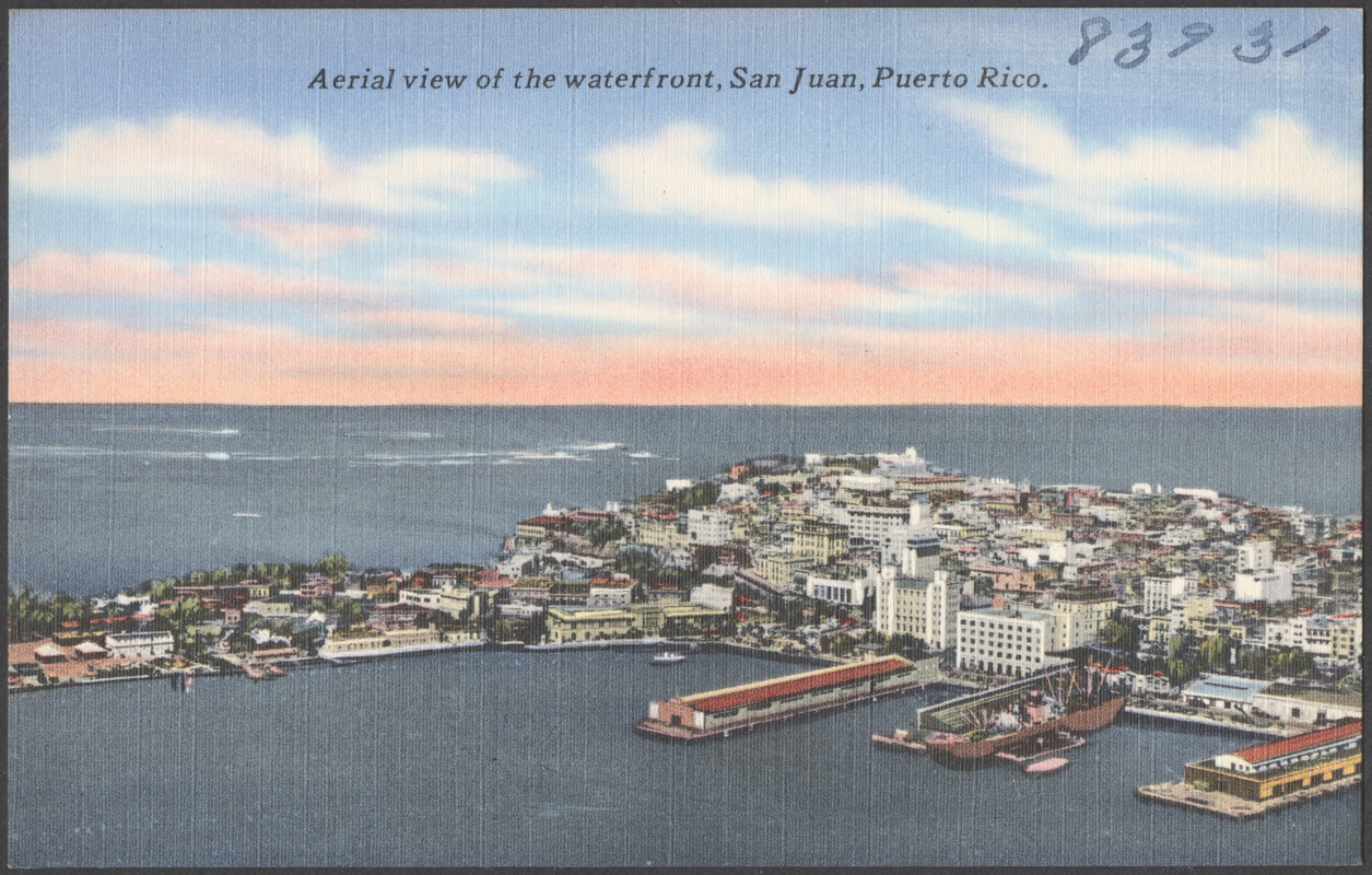 Aerial view of the waterfront, San Juan, Puerto Rico