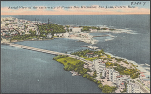 Aerial view of the eastern tip of Puente Dos Hermanos, San Juan, Puerto Rico