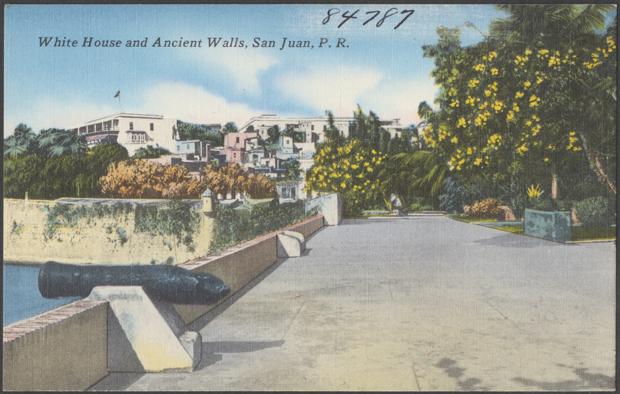 White House and ancient walls, San Juan, P. R.