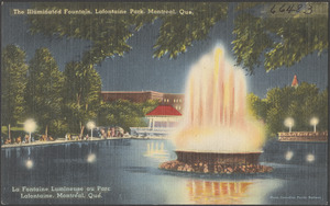 The illuminated fountain, Lafontaine Park, Montreal, Que.