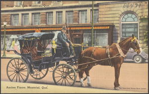 Horse and cab, Montreal, Que.