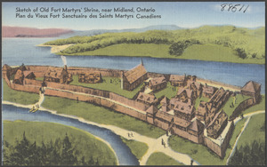 Sketch of Old Fort Martyr's Shrine, near Midland, Ohio