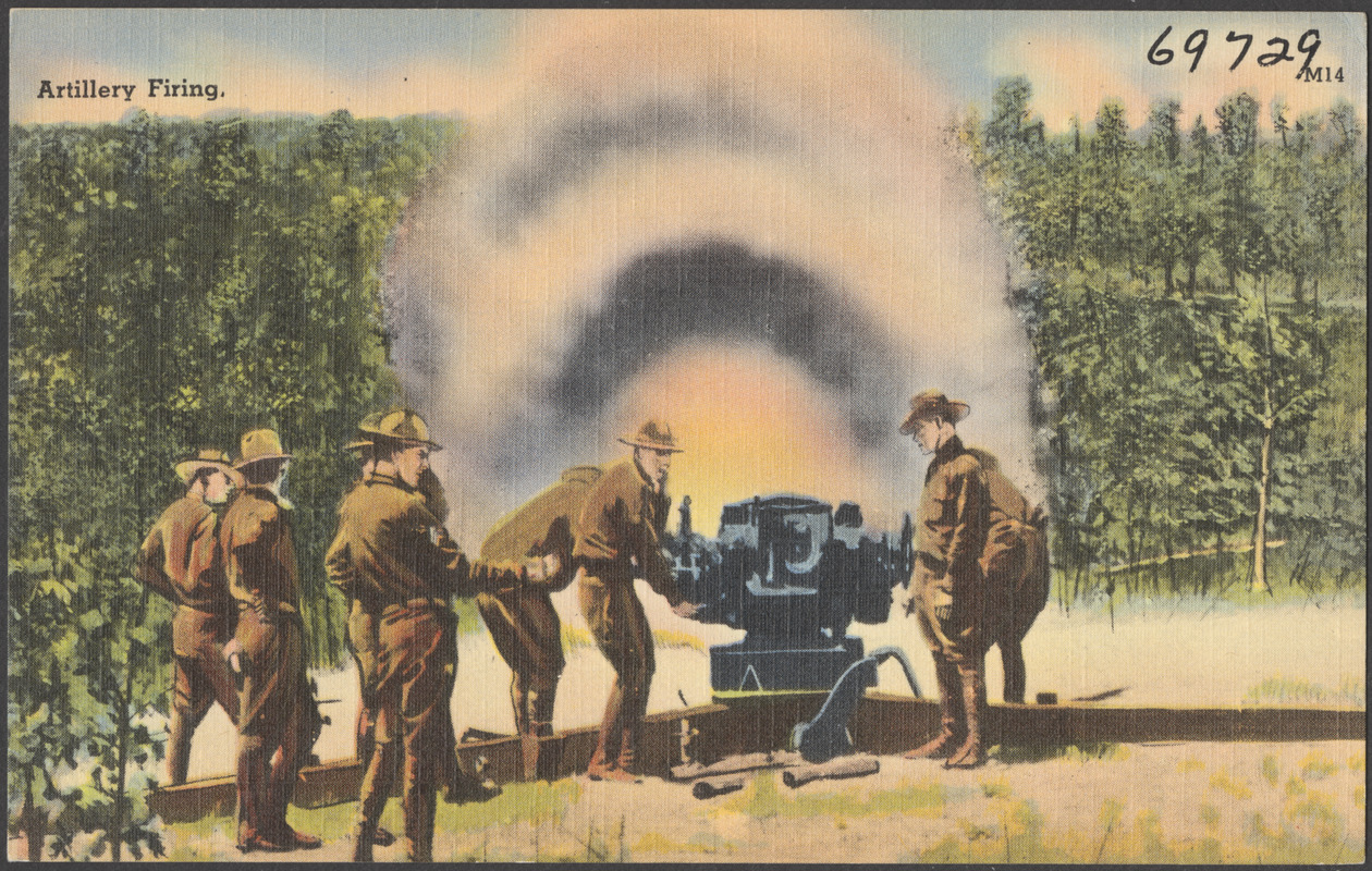 Artillery firing