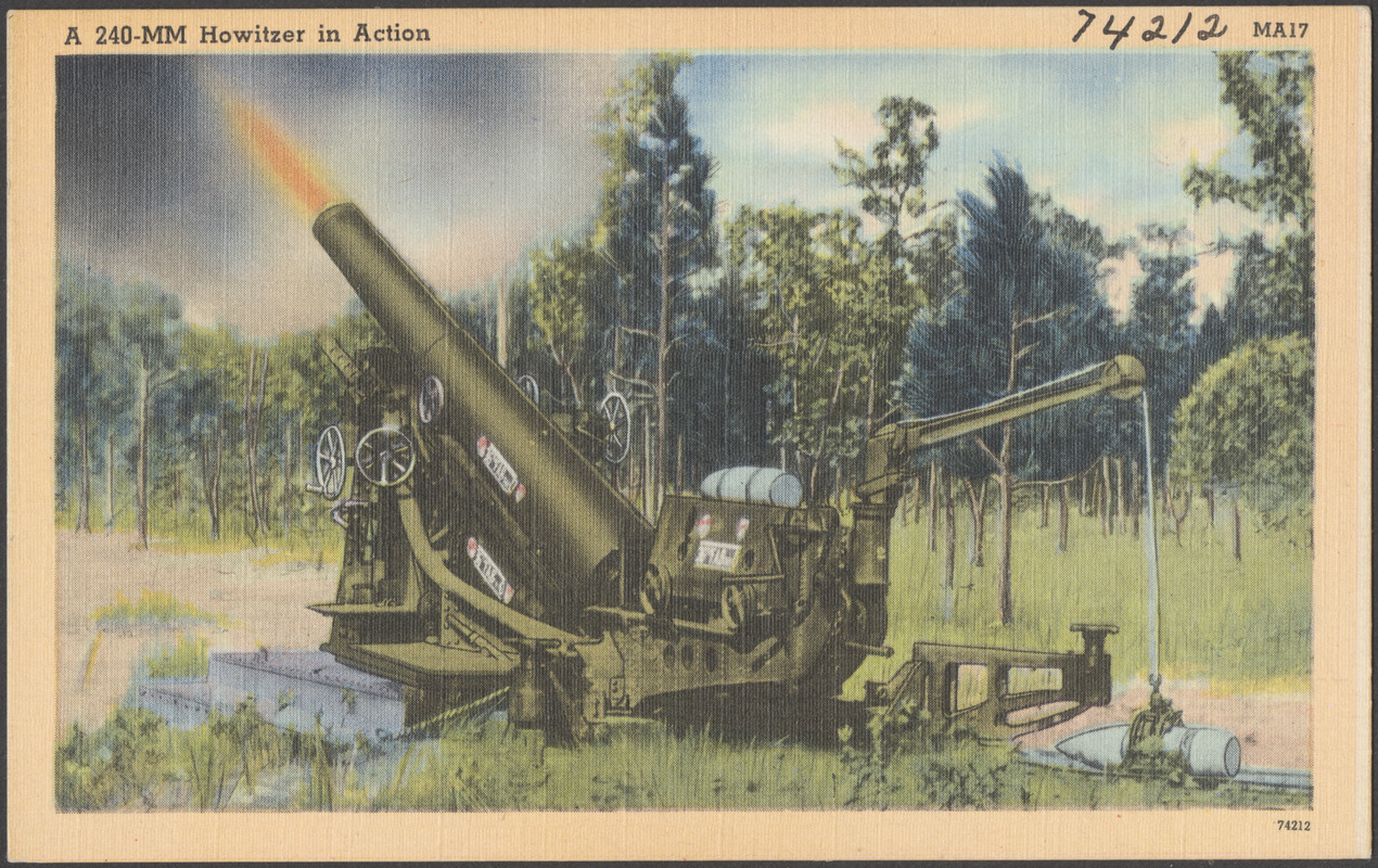 A 240-MM Howitzer in action