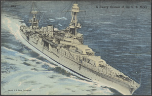 A heavy cruiser of the U. S. Navy