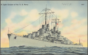 A light cruiser of the U. S. Navy