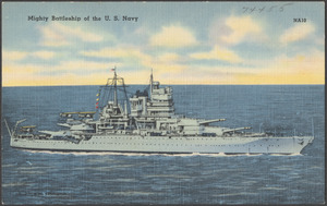 Mighty battleship of the U. S. Navy