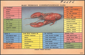 Busy persons correspondence card