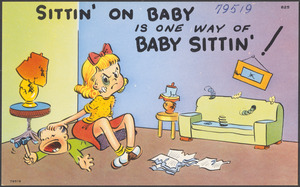 Sittin' on baby is one way of baby sittin'
