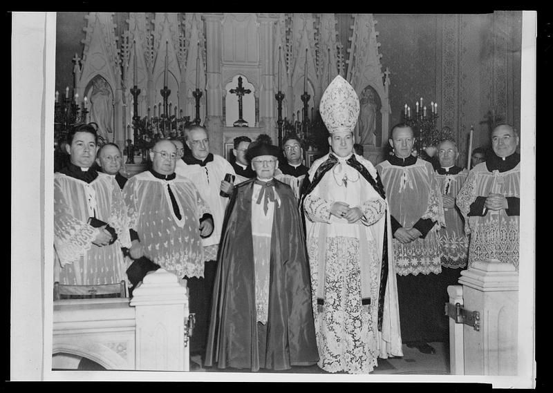 Bishop (later Cardinal) Cushing at St. Patrick’s Catholic Church