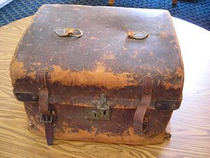 Japanese fitted leather traveling valise
