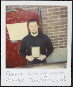 Frank winning most popular teach award