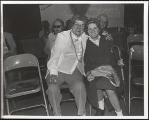 Two friends at a performance
