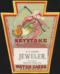 Keystone, fine jewelry, clocks &&, solid silver, plated ware, watch cases, repairing