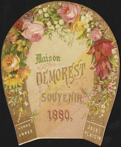 Maison DeMorest Souvenir, 1880. Bonne annee, joie! Plaisir.