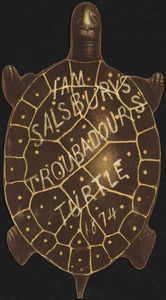 I am Salsbury's Troubadours' turtle