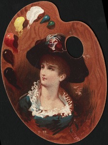Woman with a large hat posing.