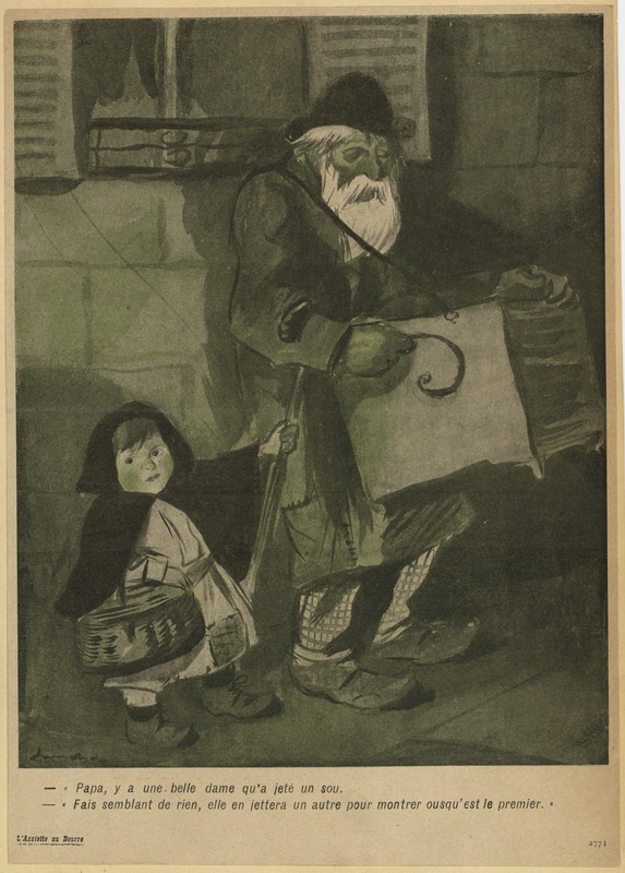 Street Musician with Small Girl