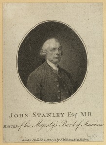 Mr. John Stanley, Batchelor of Music and Organist of St. Andrew's Holborn